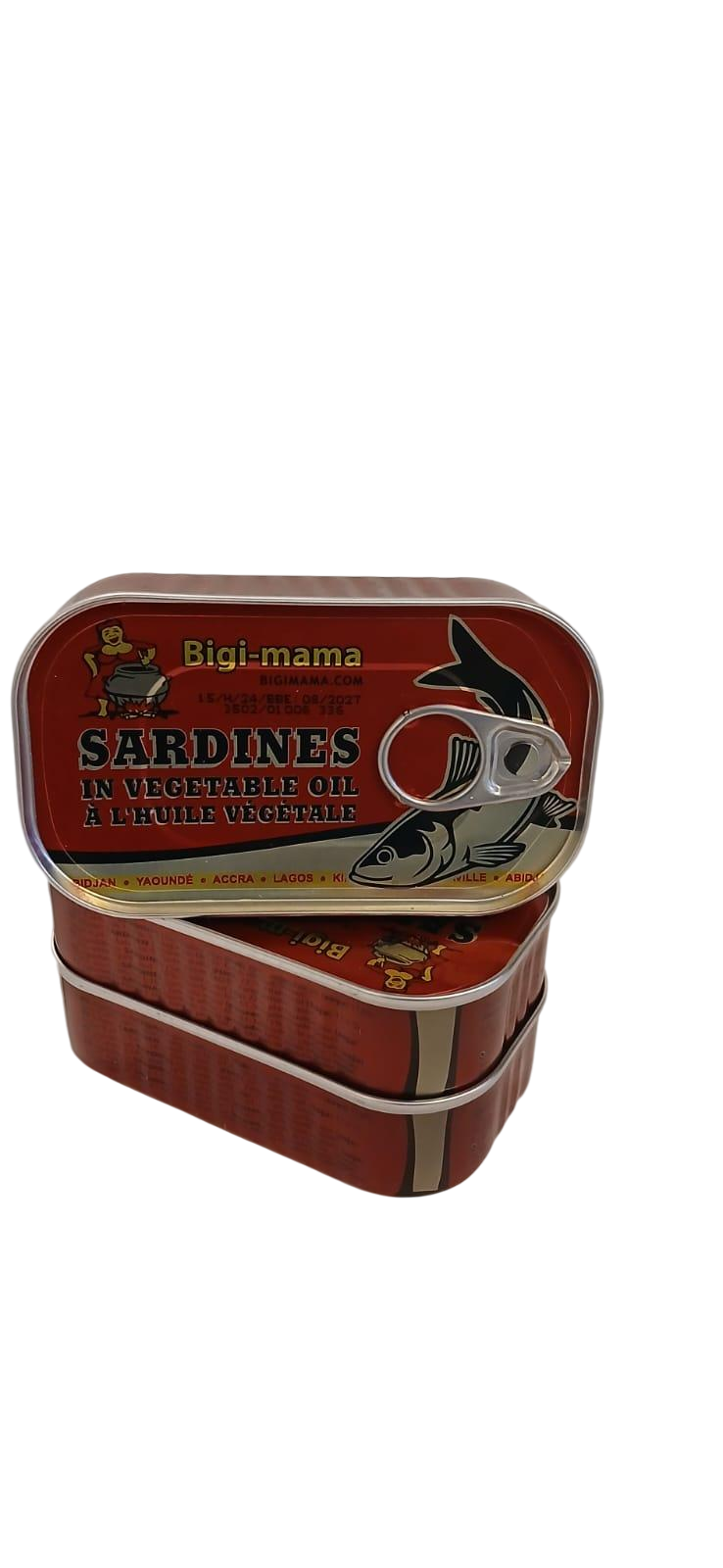Bigi-mama Sardiner i vegetabilisk olja (konserverad)