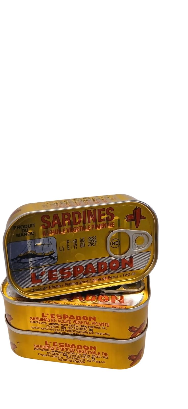 L'ESPADON Sardines in Spiced Vegetable Oil 125 g