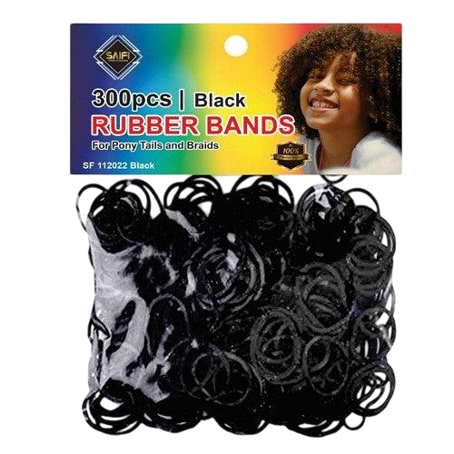 Rubber Bands (For pony Tails and Braids) 300pcs Black