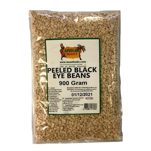 Peeled Black Eye Beans (African Beauty) 900g