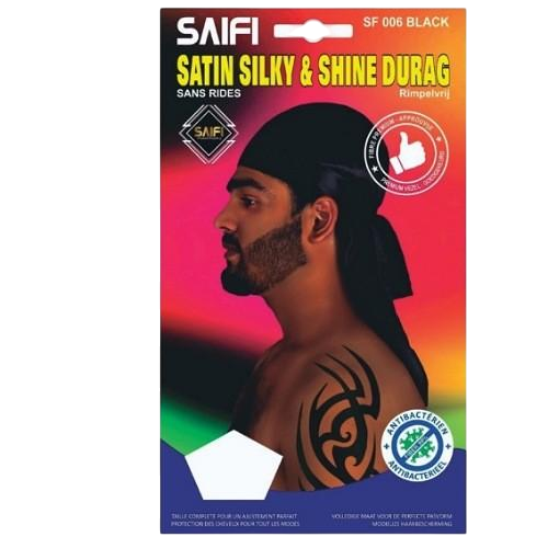 Satin Silky&Shine Durag Color Black