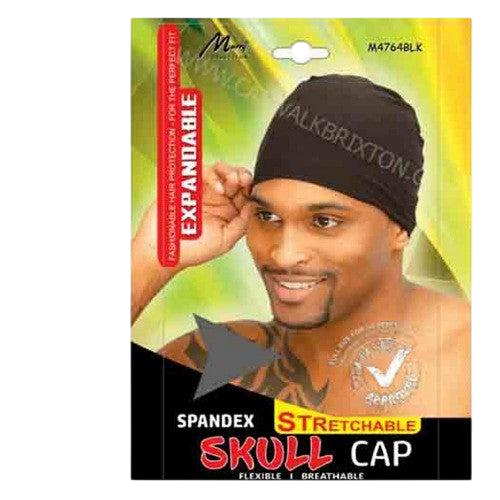 Spandex Skull Cap (Töjbar) Svart Färg